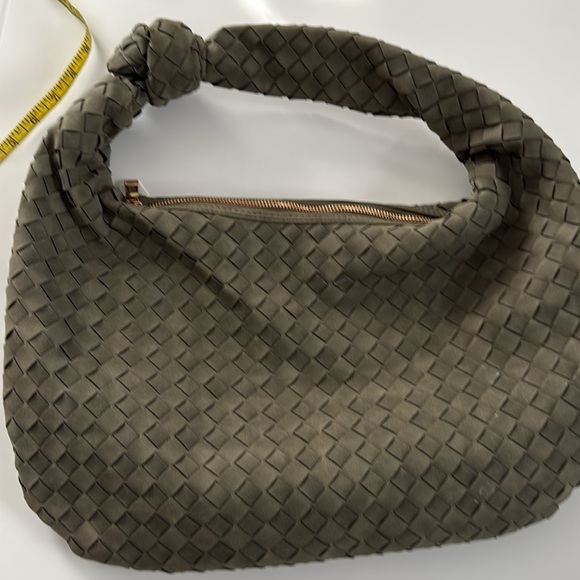 Urban Expressions Olive Green Woven Hobo Bag - Picture 7 of 7